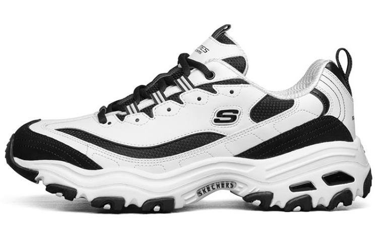 Skechers D lites Running Shoes White/Black 52675-WBK