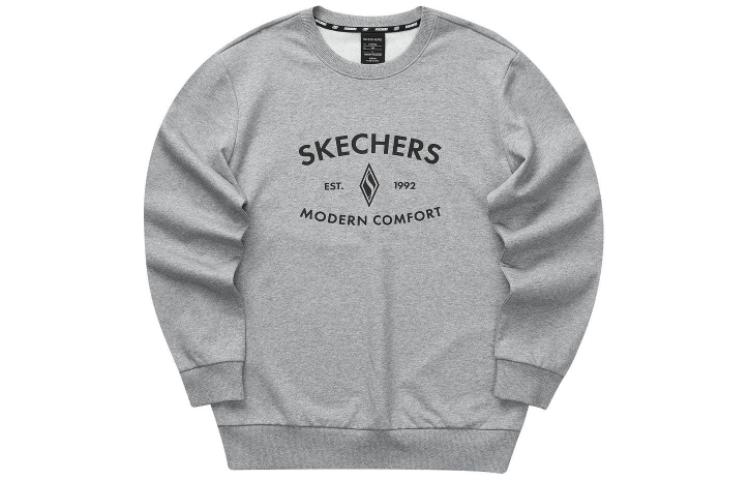 Skechers D'Lites Series Unisex Crewneck Pullover Sweatshirt Light Gray L323U174-004F