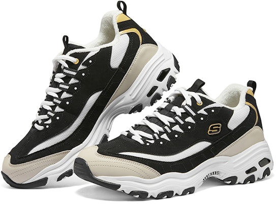 Skechers D'lites Sneakers 'Black Beige White' 894268-BKGD Shop Skechers D'lites Sneakers 'Black Beige White' 894268-BKGD