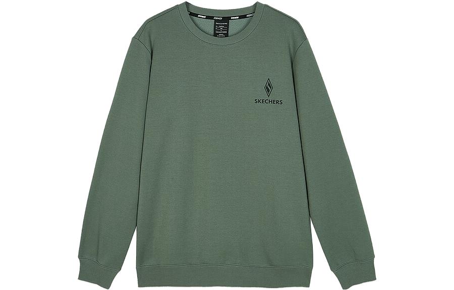 Skechers D'Lites Teal Green Logo Crewneck Fleece Sweatshirt for Men L423M170-035Z