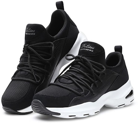 Skechers D’Lite Ultra 低筒跑步鞋 黑白 Lookbook Skechers D’Lite Ultra 低筒跑步鞋 黑白