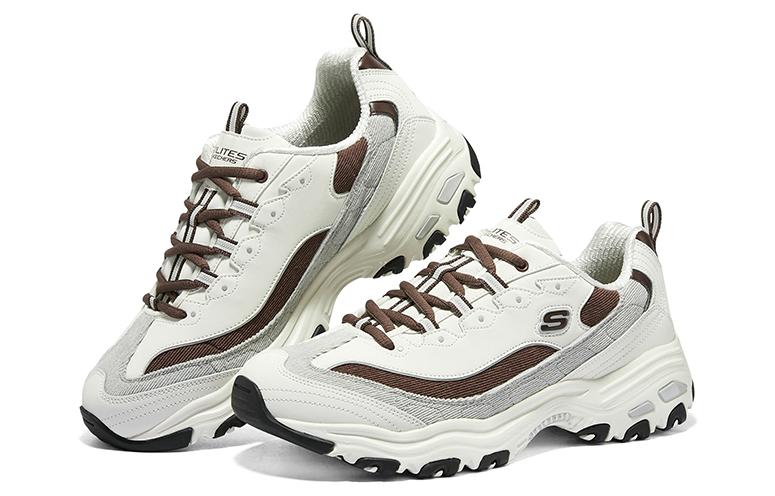 Shop Skechers D'Lites Varsity Spirit Zapatillas 'Blanco Marrón Gris' 894282-OWBR