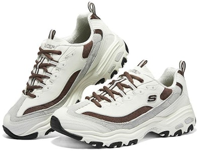 Sneaker Skechers D'Lites Varsity Spirit 'Putih Coklat Kelabu' 894282-OWBR Shop Sneaker Skechers D'Lites Varsity Spirit 'Putih Coklat Kelabu' 894282-OWBR