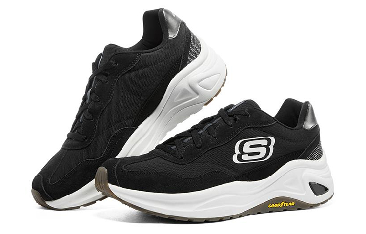 Lookbook Skechers D''Lites Wave ''Noir Blanc'' 237560-BKW