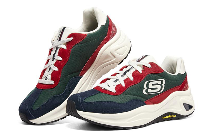 Lookbook Skechers D''lites Wave ''Groen Rood Zwart'' 237560-GRMT