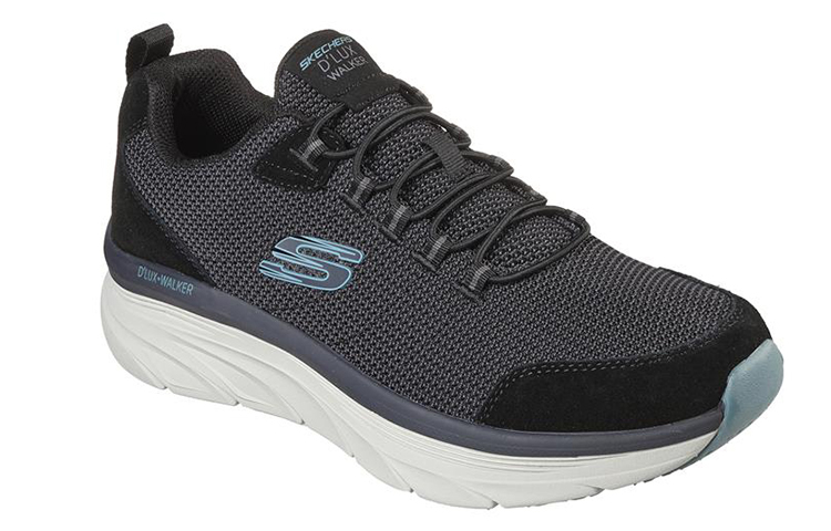 Lookbook Skechers D'Lux Walker 'Black Low-Top Casual' 232263-BLK