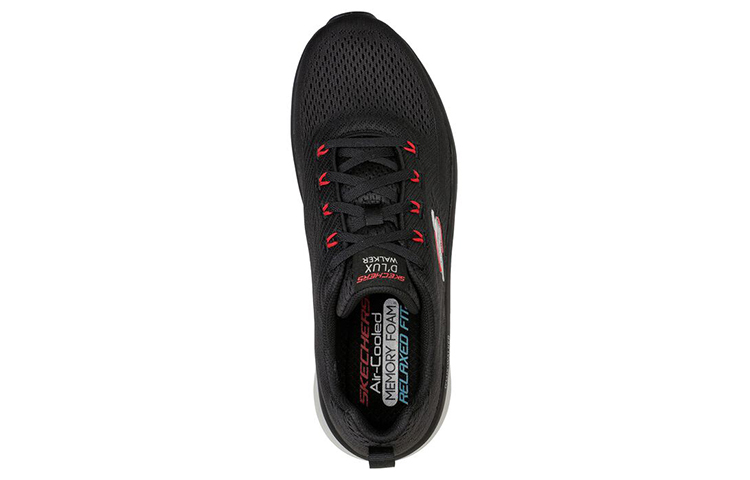 Shop Skechers D'Lux Walker 'Black Red' 232364-BKRD
