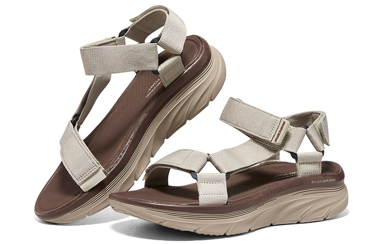 Shop Skechers D'lux Walker Sandal 'Beige Brown' 237376-TPE