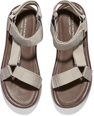 Skechers D'lux Walker Sandal 'Beige Brown' 237376-TPE Purchase Skechers D'lux Walker Sandal 'Beige Brown' 237376-TPE
