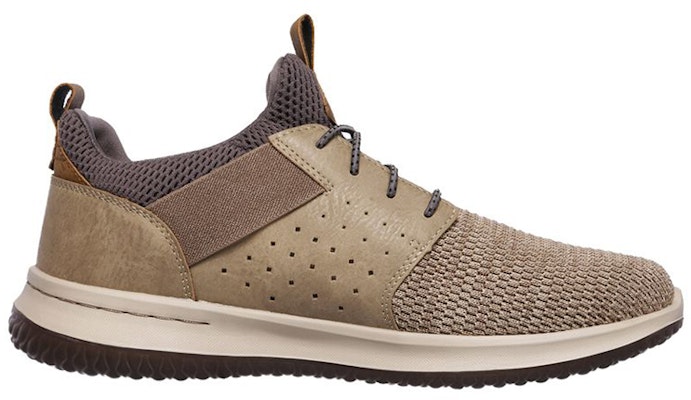 Skechers Delson-Camben 'Low Top Running Grey Brown' 65474-TPE Order Skechers Delson-Camben 'Low Top Running Grey Brown' 65474-TPE