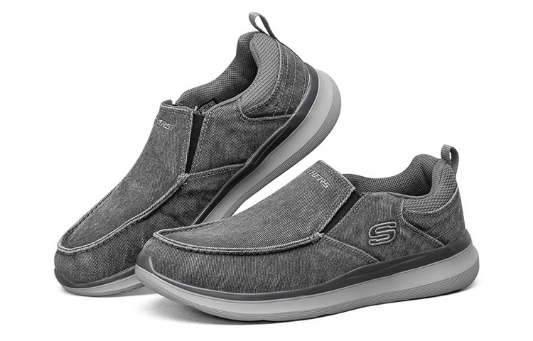 Lookbook Skechers Delson 2.0 Low-Running Shoes Black 210025-BLK