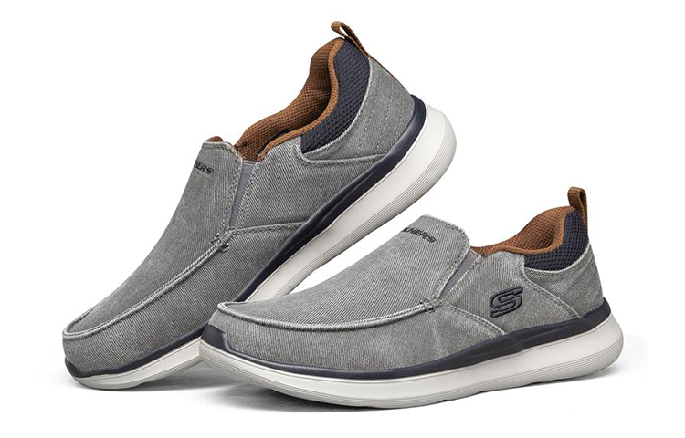 Lookbook Skechers Delson 2.0 Low-Running Shoes Grey 210025-GRY