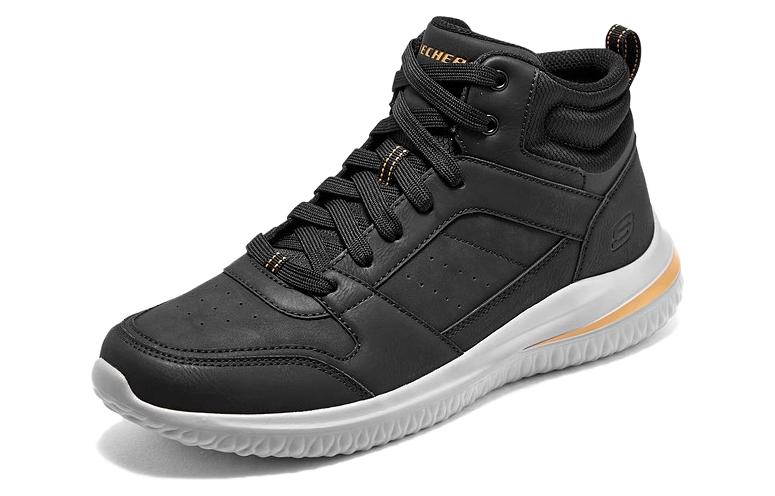 Order Skechers Delson 3.0 潮流舒適風範 防滑耐磨透氣 高筒 生活休閒鞋 男款 黑色