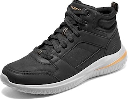 Skechers Delson 3.0 潮流舒適風範 防滑耐磨透氣 高筒 生活休閒鞋 男款 黑色 Order Skechers Delson 3.0 潮流舒適風範 防滑耐磨透氣 高筒 生活休閒鞋 男款 黑色