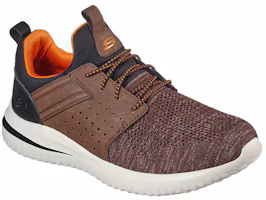 Lookbook Skechers Delson 3.0 休閒 低筒 跑步鞋 男款 棕色