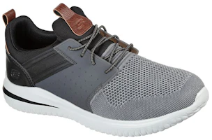 Lookbook Skechers Delson 3.0 低筒跑步鞋 灰黑