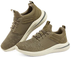 Lookbook Skechers Delson 3.0 低筒跑步鞋 卡其色
