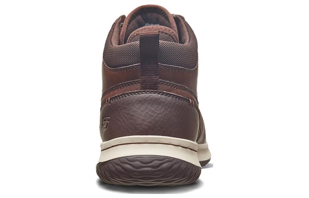 Lookbook Skechers Delson 'Coklat High-Top' 65691-CHOC