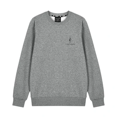 Skechers Diamond Series Unisex Pullover Sweatshirt Light Grey L423U166-004F