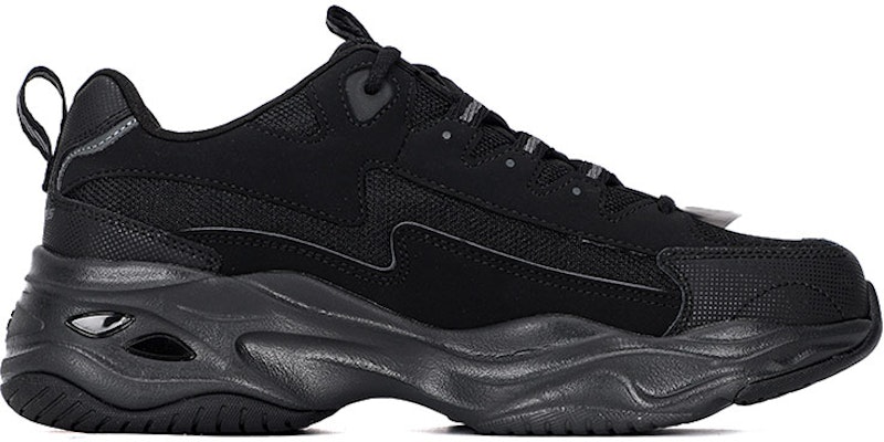 Skechers Dlites 男款 閃電熊貓鞋 時尚透氣老爹鞋 全黑色 Order Skechers Dlites 男款 閃電熊貓鞋 時尚透氣老爹鞋 全黑色