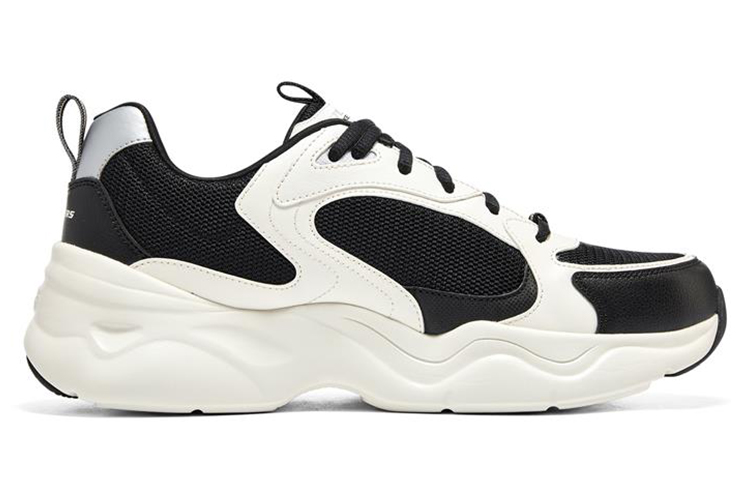 Lookbook Skechers D‘lites Airy 3.0 時尚復古低筒老爹鞋 黑白