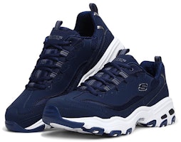 Skechers DLITES Rendah 'Biru Putih' 52675-NVY Lookbook Skechers DLITES Rendah 'Biru Putih' 52675-NVY