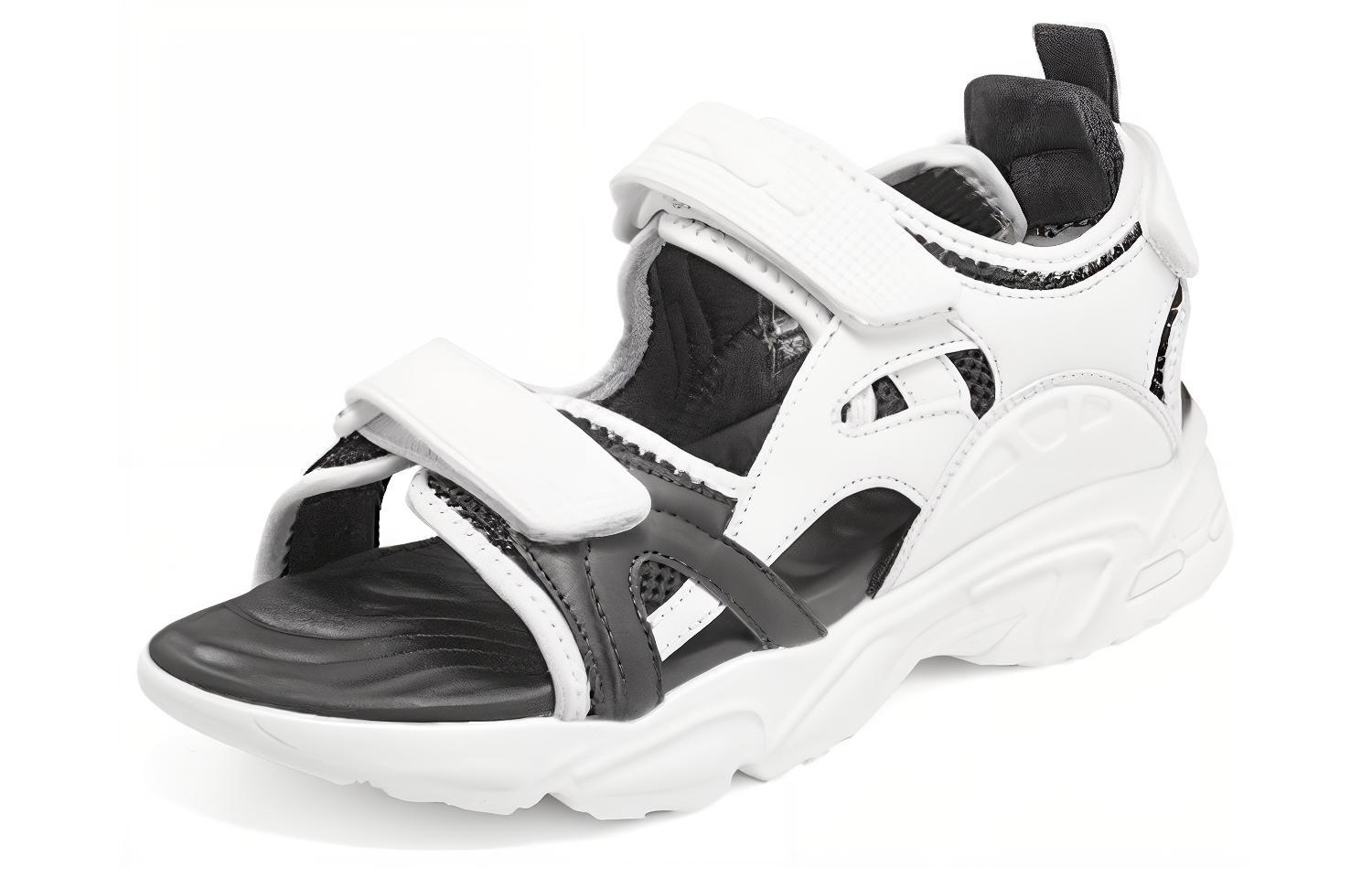 Shop Skechers 涼鞋 機甲涼鞋 時尚百搭涼鞋 白黑