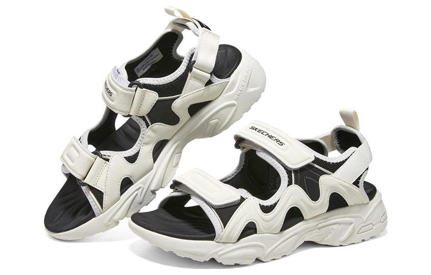Lookbook 스케쳐스 딜라이트 샌들 '화이트 블랙' (Skechers D'lites Sandal 'White Black') 894228-WBK