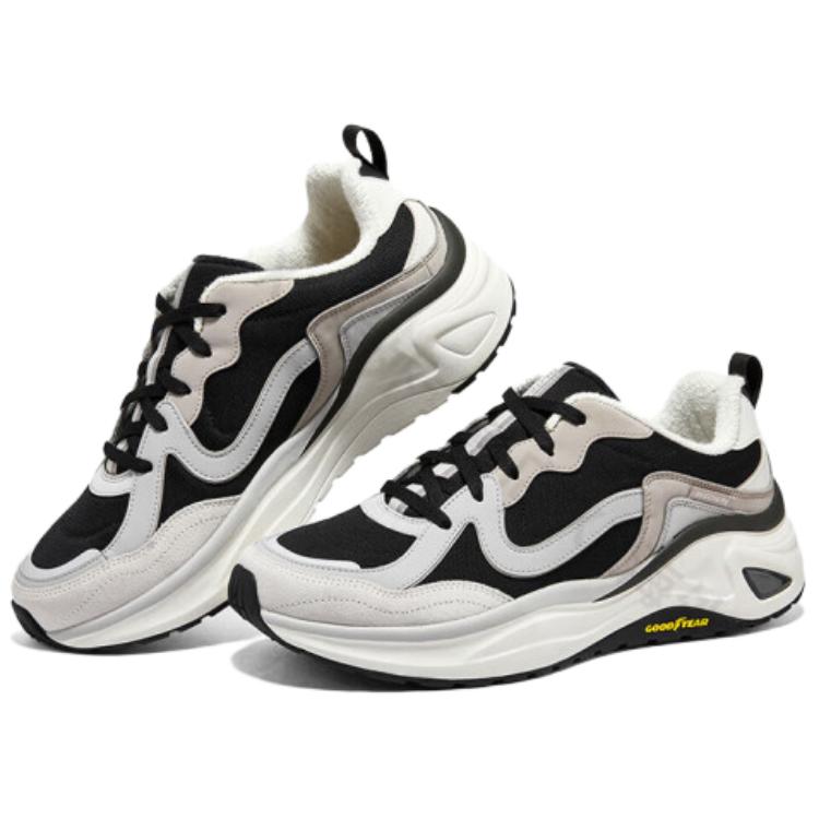 Lookbook Skechers D’LITES Wave 減震防滑耐磨 低幫 運動休閒鞋 黑色多彩色