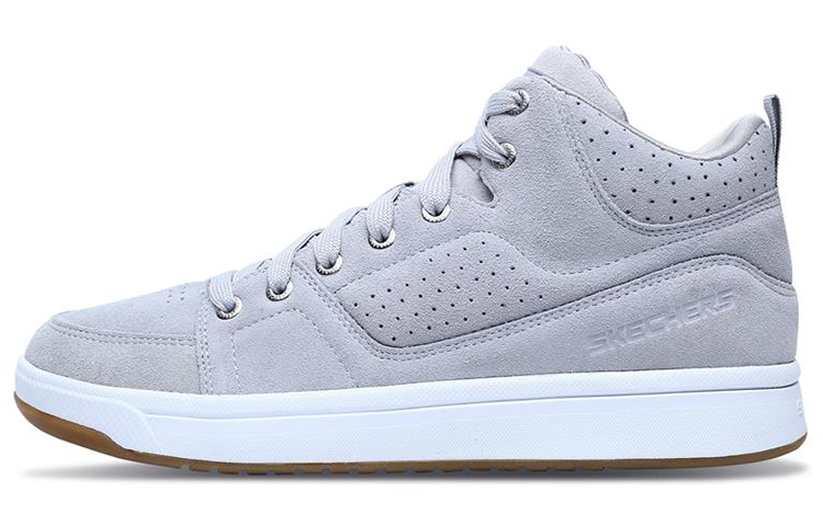 Skechers Downtown 'Grey Leather Mid-Top' 52377-GRY