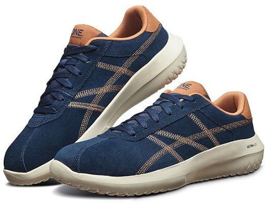 Skechers Downtown Ultra 'Biru-Coklat' 18543-NVTN Lookbook Skechers Downtown Ultra 'Biru-Coklat' 18543-NVTN