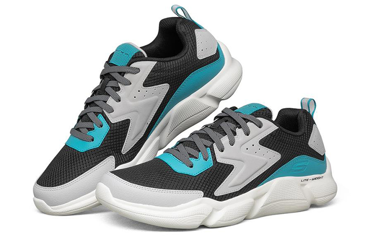Lookbook Skechers Drafter Sportschuhe Schwarz/Grau/Grün 232174-BKTQ