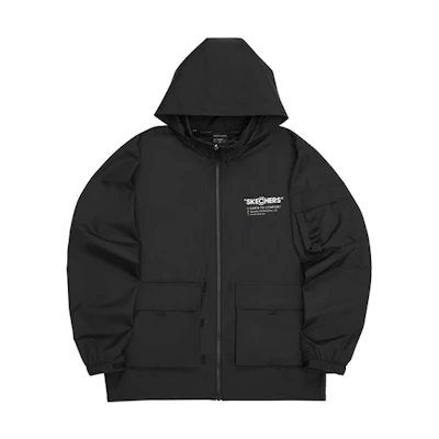 Skechers Eco Series Woven Hooded Logo Outdoor Multi-Pocket Jacket L321M038