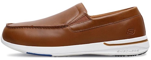 Skechers Elent 'Brown Business Casual Slip-On' 65486-TAN Skechers Elent 'Brown Business Casual Slip-On' 65486-TAN