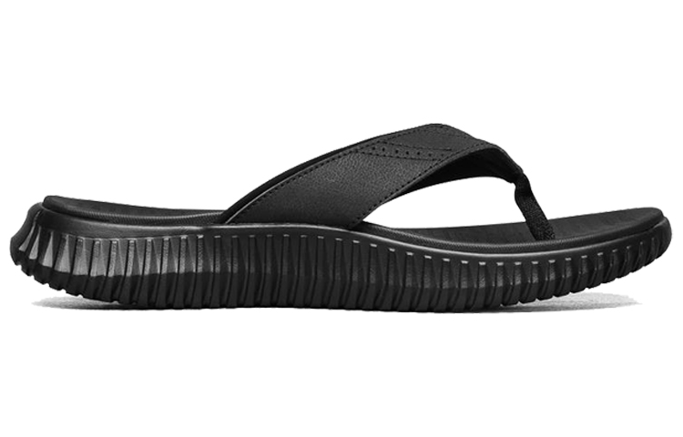 Order Skechers Elite Flex Zwarte Teenslippers 51718-BBK