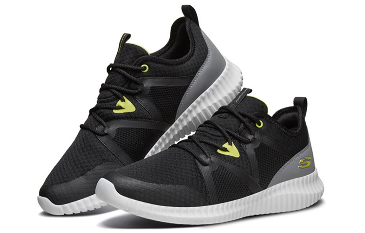 Lookbook Skechers Elite Flex Zwart/Grijs/Wit 666086-BKGY