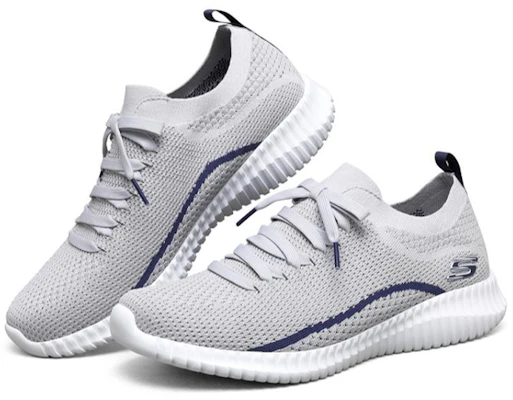 Skechers Elite Flex Grijs/Wit/Blauw 52865-LTGY Lookbook Skechers Elite Flex Grijs/Wit/Blauw 52865-LTGY