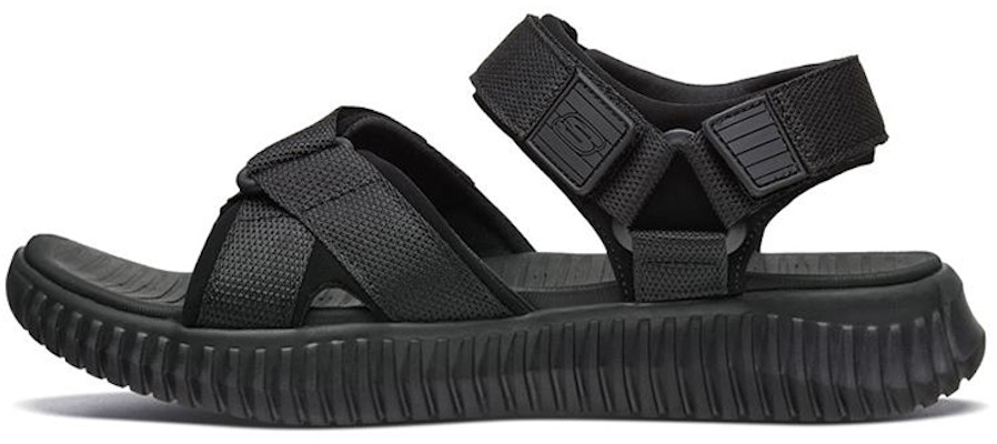 Skechers Elite Flex Velcro Sports Black Sandals 51722-BBK Buy Skechers Elite Flex Velcro Sports Black Sandals 51722-BBK