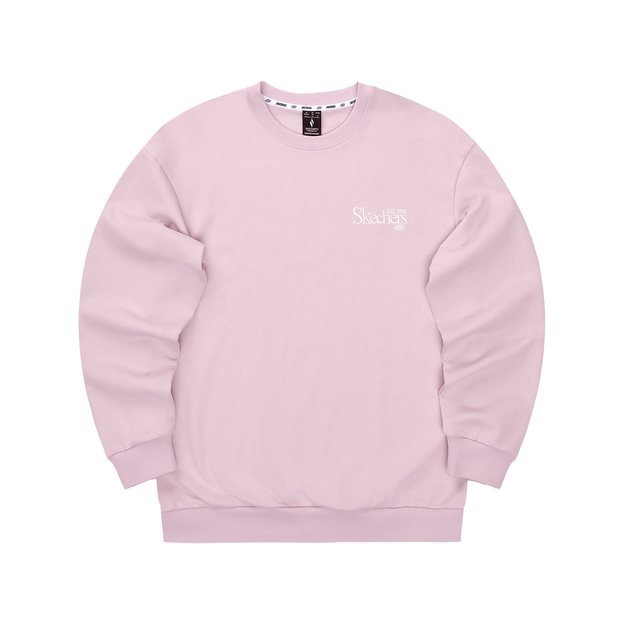 Skechers Embroidered Knit Pullover Sweatshirt Unisex - Lilac Pink L324U107-04QT