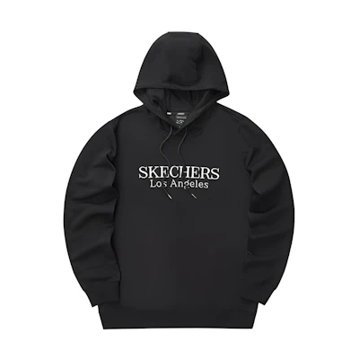 Skechers Embroidered Logo Hoodie Unisex Pullover - Carbon Black L421U129-0018