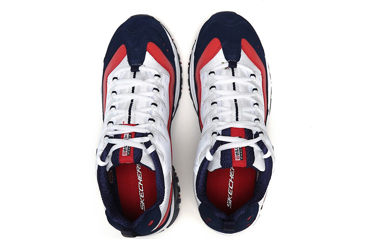 Lookbook Skechers Energy 時尚增高老爹鞋 藍紅色
