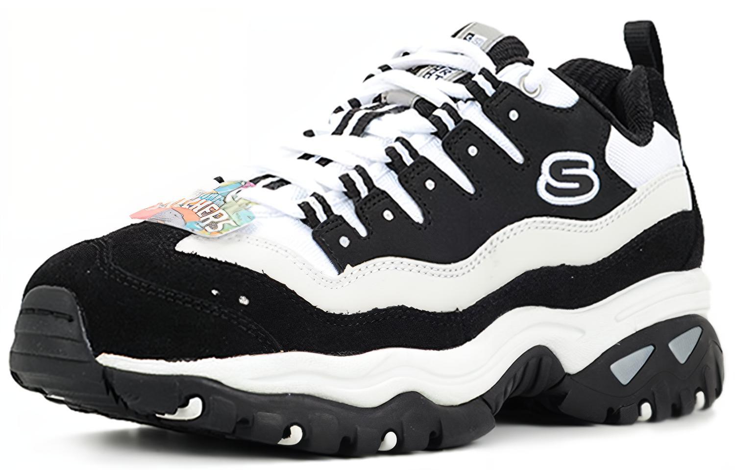 Lookbook Skechers Energy Baskets Basses Noir/Blanc/Gris Pour Running 999345-BKW