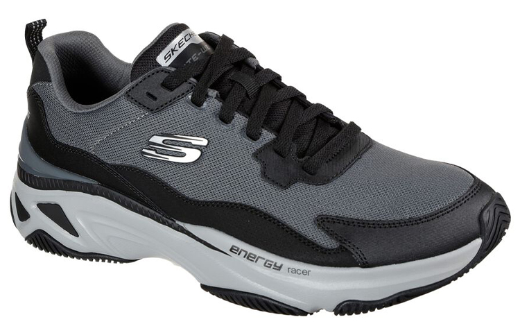 Skechers Energy Racer Low-Top Running Shoes Grey/Black 圖 3