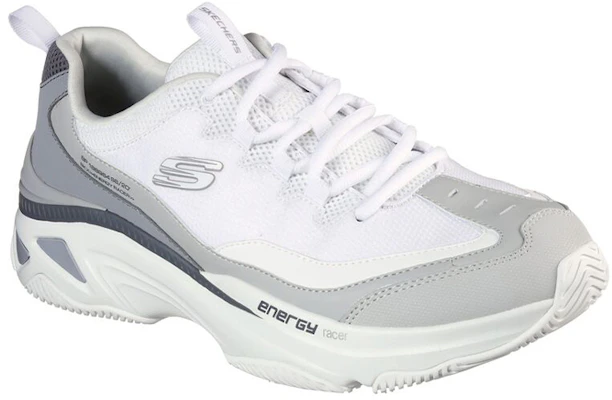 Skechers Energy Racer Laufschuhe Grau/Weiß Low-Top Herren/Damen. 237131-WGY Lookbook Skechers Energy Racer Laufschuhe Grau/Weiß Low-Top Herren/Damen. 237131-WGY