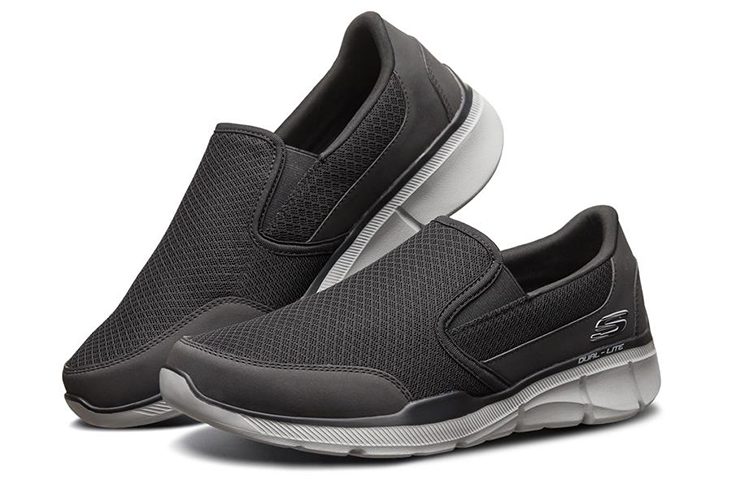 Lookbook Skechers Equalizer 3.0 Slip-On 'Black Grey' 52984-BKGY