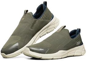 Lookbook Skechers Equalizer 4.0 休閒懶人鞋 橄欖綠