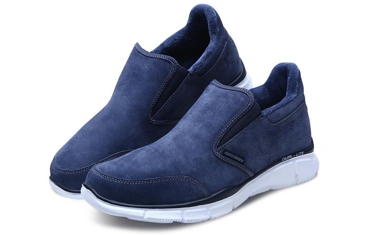Lookbook Skechers Equalizer 'Navy Blue Fleece-Lined Casual Slip-On' 666041-NVY