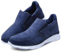 Lookbook Skechers Equalizer 'Navy Blue Fleece-Lined Casual Slip-On' 666041-NVY