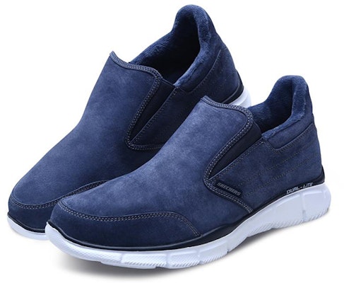 Skechers Equalizer 海军蓝羊毛衬里休闲懒人鞋 666041-NVY Lookbook Skechers Equalizer 海军蓝羊毛衬里休闲懒人鞋 666041-NVY