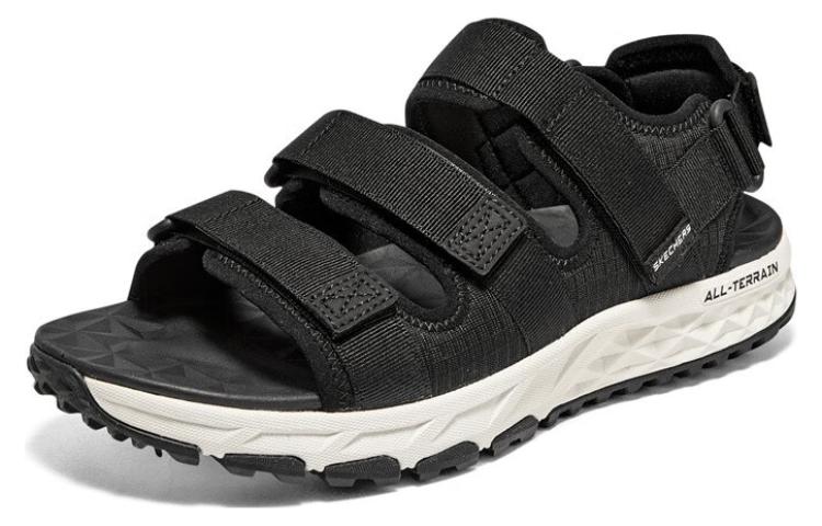 Lookbook Skechers Escape Plan Sandal Trail 'Hitam Putih' 237586-BKW